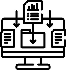 data gathering Illustration on a white background.