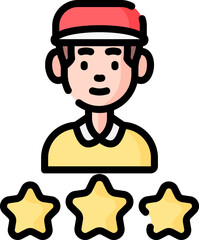 delivery man Illustration on a white background.