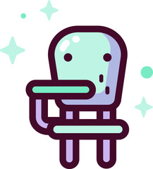 desk chair Illustration on a white background.