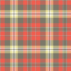 Modern Seamless Tartan in Muted Brownish Grey tones Textile Design