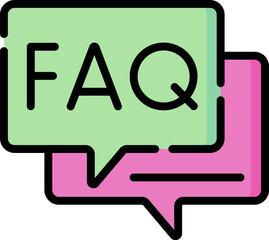 faq Illustration on a white background.