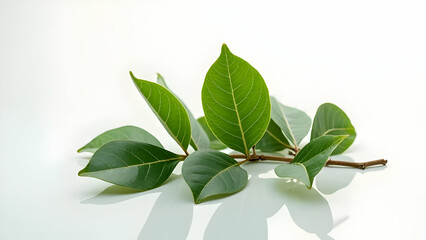  Elegant Simplicity: Mediterranean Bay Leaves on White 