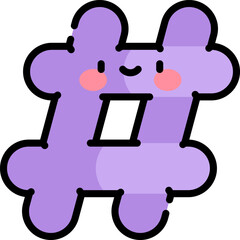hashtag Illustration on a white background.