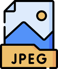 jpg file format Illustration on a white background 
