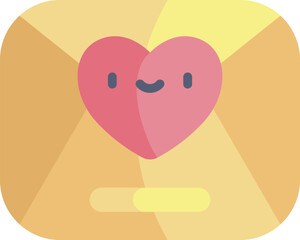 love letter Illustration on a white background 