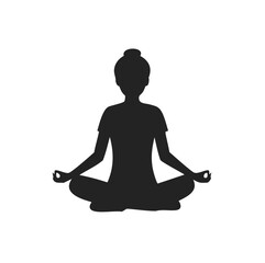 yoga silhouette vector
