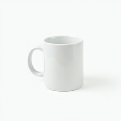 Fototapeta premium A minimalistic white coffee mug ready for branding or artistic use.