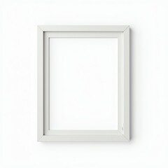 Minimalist white frame with a blank canvas for creative display.