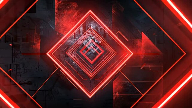 Red glowing diamond pattern on dark background