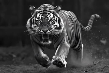 angry tiger AI-generated