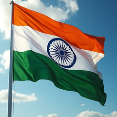 waving flag of india