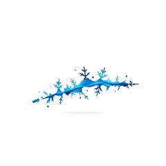 3d Christmas icicle logo effect