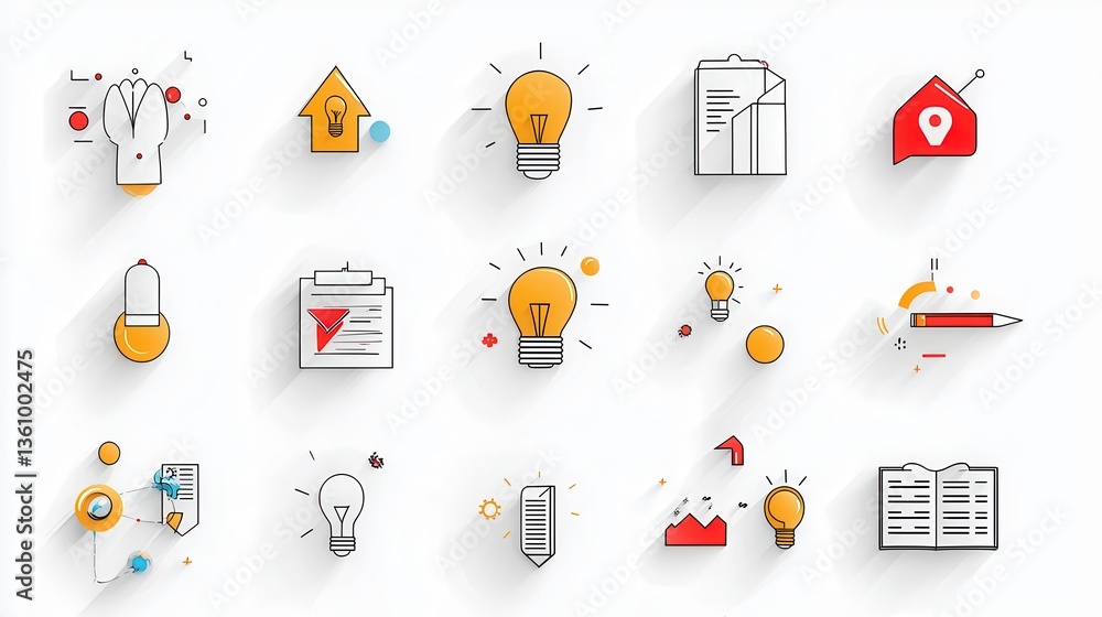 Poster creative brainstorming solutions for innovative business growth and success explore a collection of 