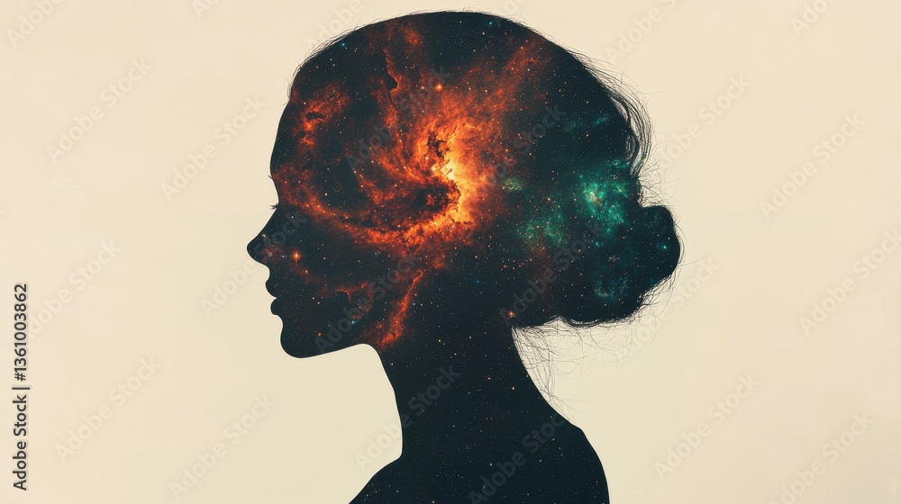 Poster captivating digital depicting a mesmerizing cosmic explosion of vibrant celestial elements in the de