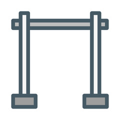 pull up bar. This is a vector single icon with a filled outline style. Suitable for any purpose, such as website design, mobile app design, logo design, pattern design, etc