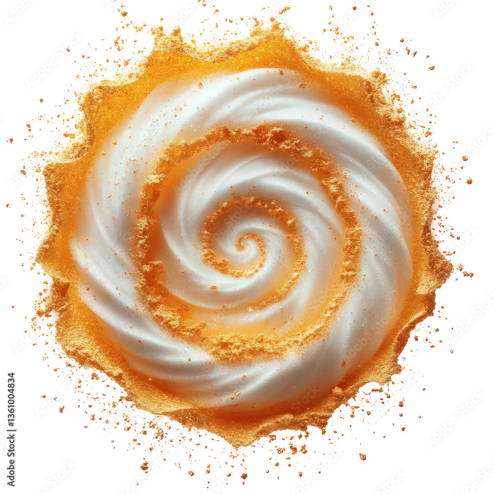 Poster Abstract swirl design with gold glitter, creating a mesmerizing visual texture