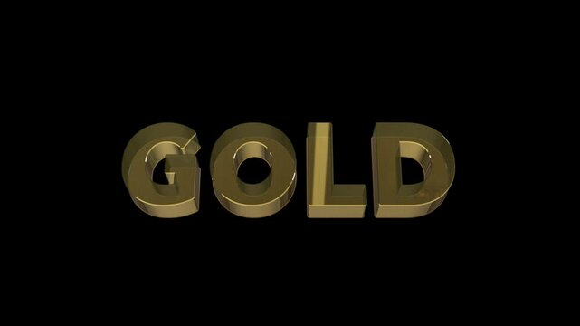 3D Gold Text
