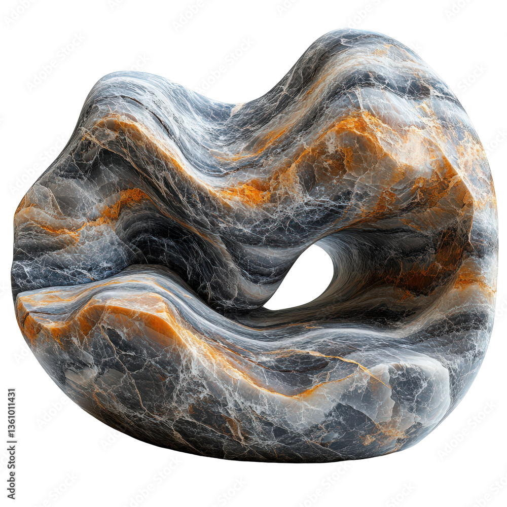 Poster abstract geological formation with mesmerizing layered and curved structure