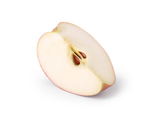 Piece of fresh ripe apple isolated on white