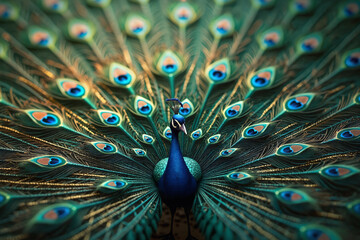 Naklejka premium close up of peacock