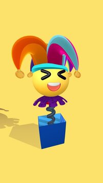 April fools day funny prank illustration motion, vertical orientation, infinite loop animation