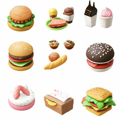 Isometric 3D Food Icons – Tasty and Eye-Catching