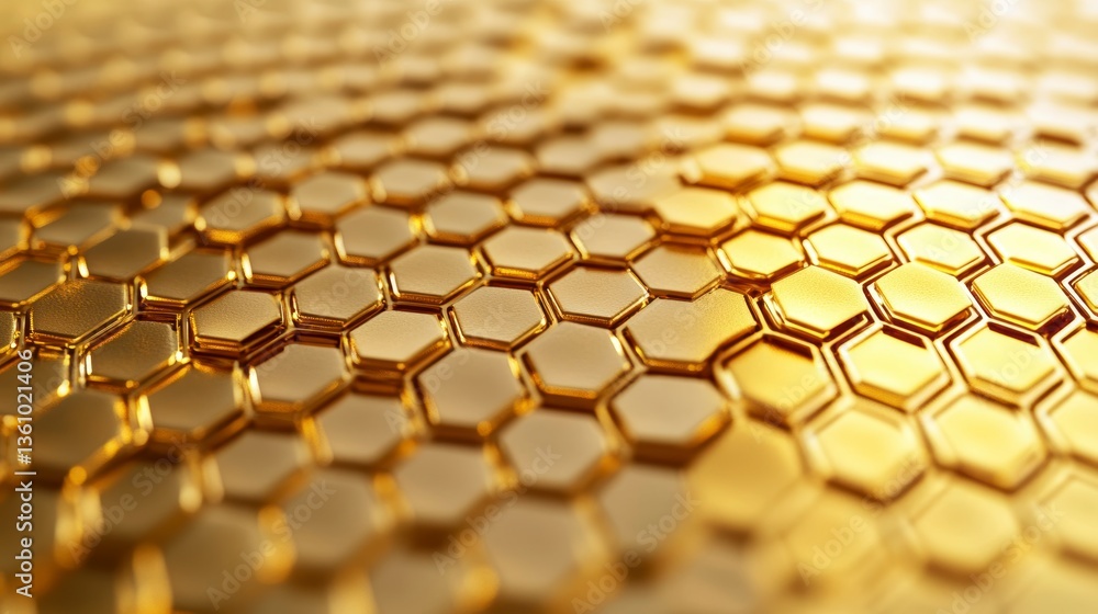 Poster abstract gold hexagon pattern background. (1)