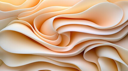Obraz premium Abstract Pastel Orange Frosting Swirl Pattern