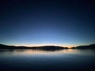 sunset over the lake