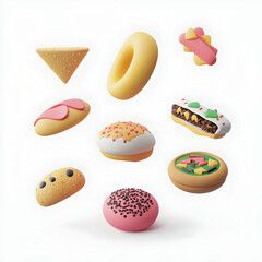 Variety of 3D Food Icons – Fresh, Fast, and Fun
