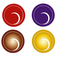 カラー家紋：まるに右一つ巴（透過可）