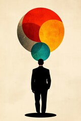 Exploring creativity in the mind through a minimalist design that blends surrealism with an interplay of light and color