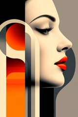 Surrealist minimalist magazine cover showcasing imaginative brain-inspired design with warm beige and brown tones set against a grey background