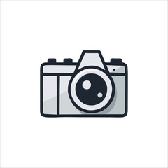 Retro Camera icon logo vector illustration
