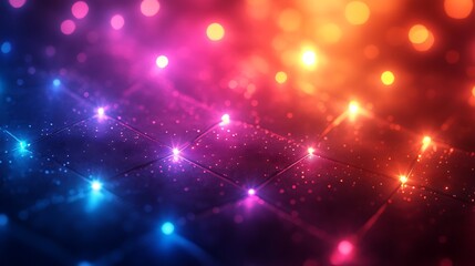 Obraz premium Abstract Colorful Lights Gleam On Dark Textured Surface