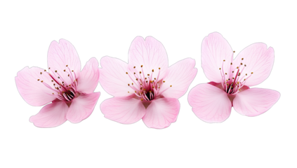a trio of delicate pink flowers arranged elegantly showcasing th