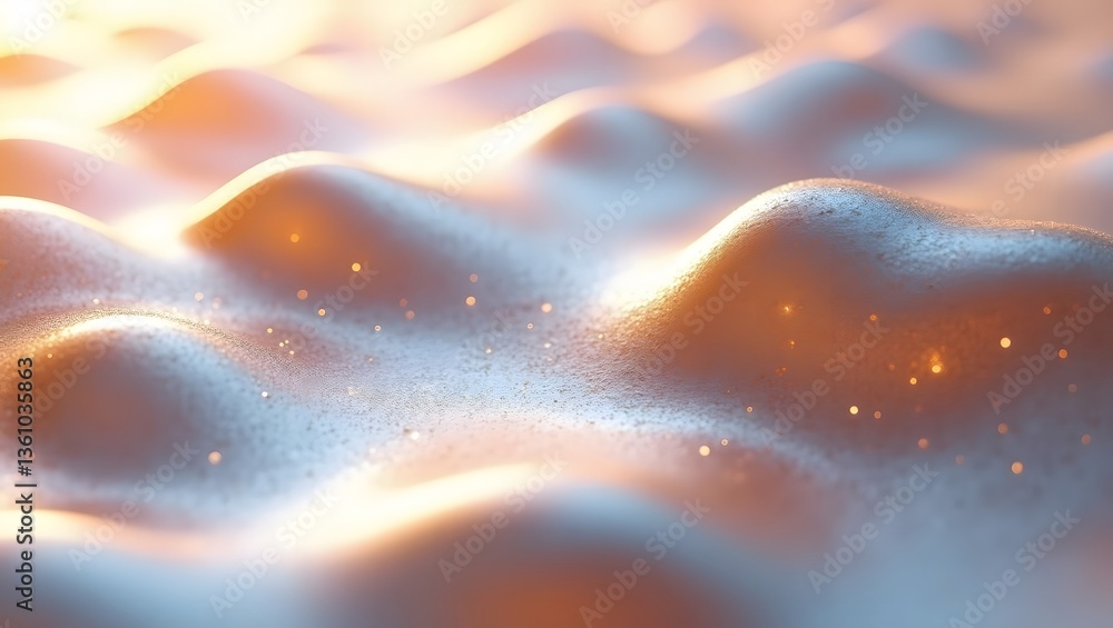 Poster wavy fractal design with liquid light patterns