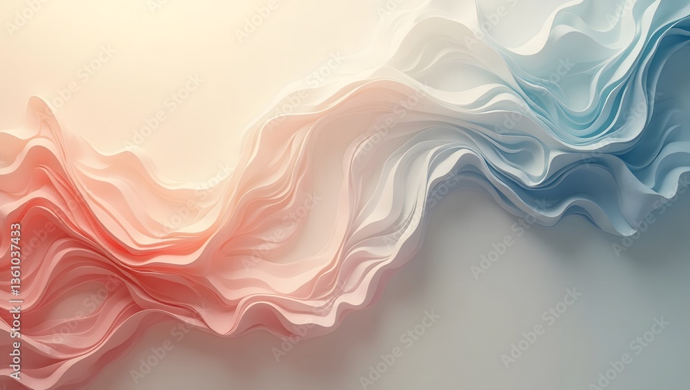 Poster vivid red liquid waves create an abstract art texture with flowing motion