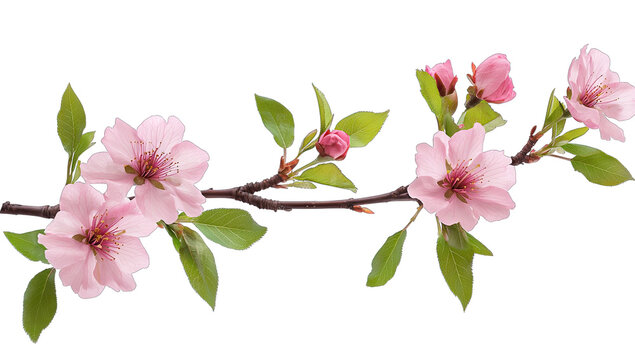 branch adorned with pink cherry blossoms showcasing nature's bea