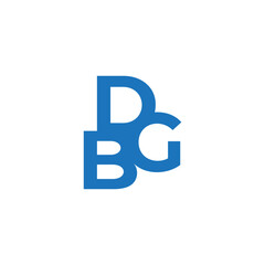 letter bdg simple linked font geometric logo vector