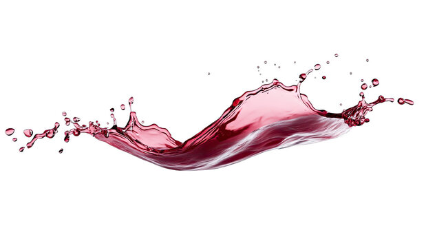 a splash of red liquid creates dynamic shapes showcasing the bea