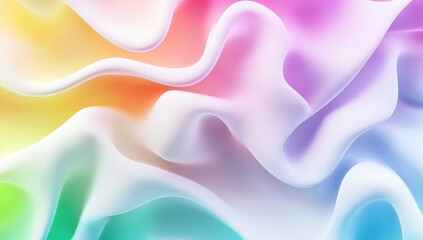 Obraz premium Colorful abstract background with smooth, flowing shapes and soft gradients creating serene and vibrant atmosphere