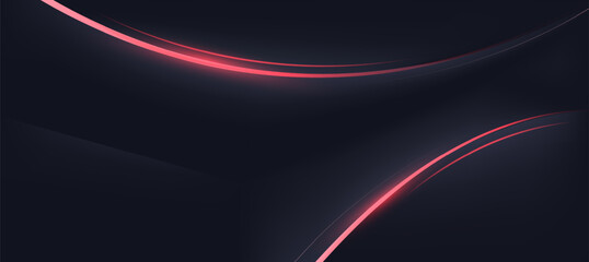 Modern Abstract Red glowing lines on grey black gradient background