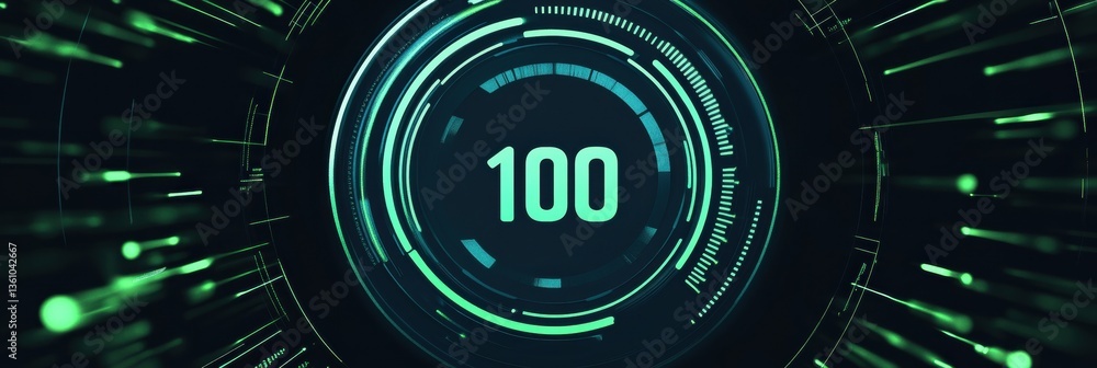 Aufkleber dynamic countdown timer displaying 39 minutes and 10 seconds with sleek ux design and neon green ele