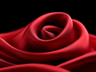 Red Fabric Drape Closeup