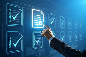 Digital Document Verification and Approval Concept