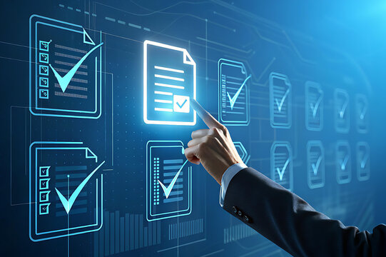 Digital Document Verification and Approval Concept