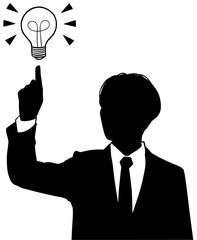 Businessman Inspired by a Spark of Innovation