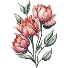 Elegant Watercolor peony Bouquet Background – Floral Wallpaper Design