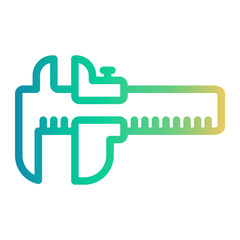 measuring Line Gradient Icon